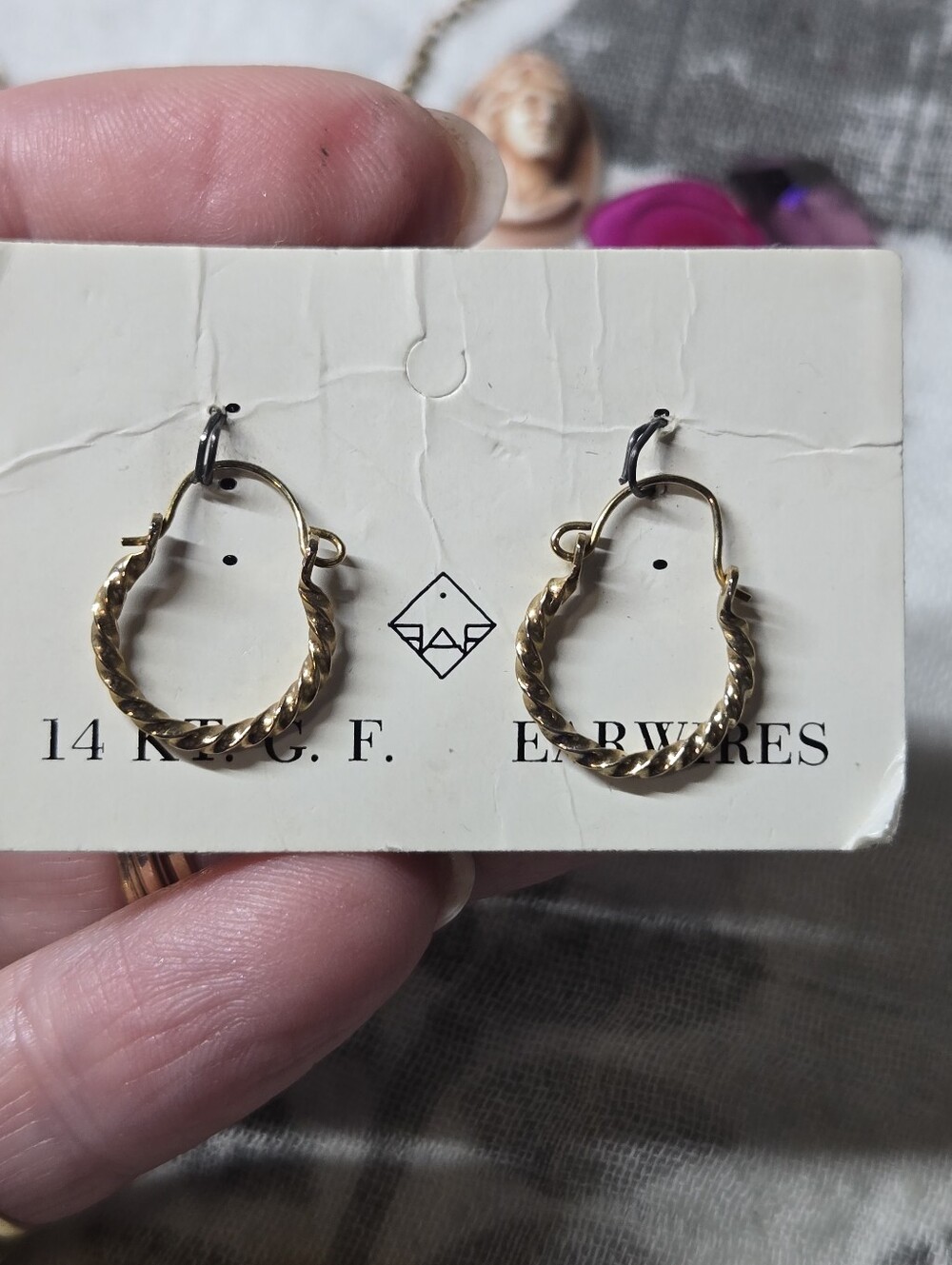 14K Gold Filled Twisted Hoop Earrings - Vintage Inspired